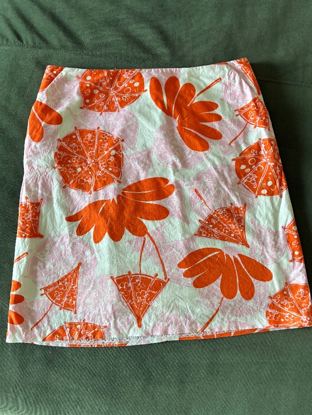Vintage Lilly Pulitzer Seeing Double Pink and Orange skirt S M